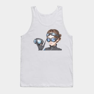 Girl with goggles Tank Top